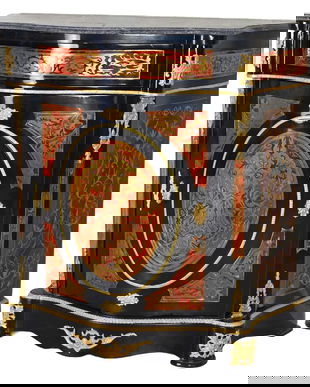 Comoda Boulle din lemn masiv furniruit