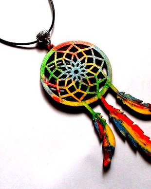 pandantiv  cu Dreamcatcher din lemn 46902