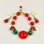 BRĂȚARĂ ȘI CERCEI~FLYING FOR LOVE~jad,ochi de pisică,murano,inox,accesorii placate