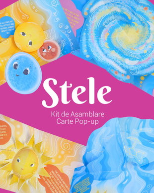 Kit de asamblare carte pop-up pentru copii - STELE