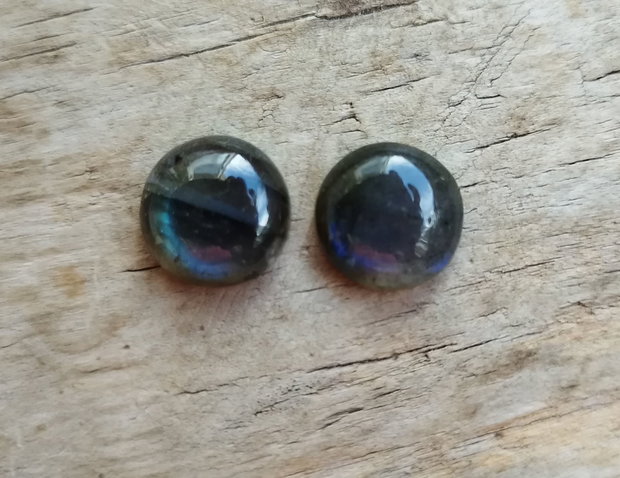 Cabochon labradorit, 12-13 mm (2 buc)