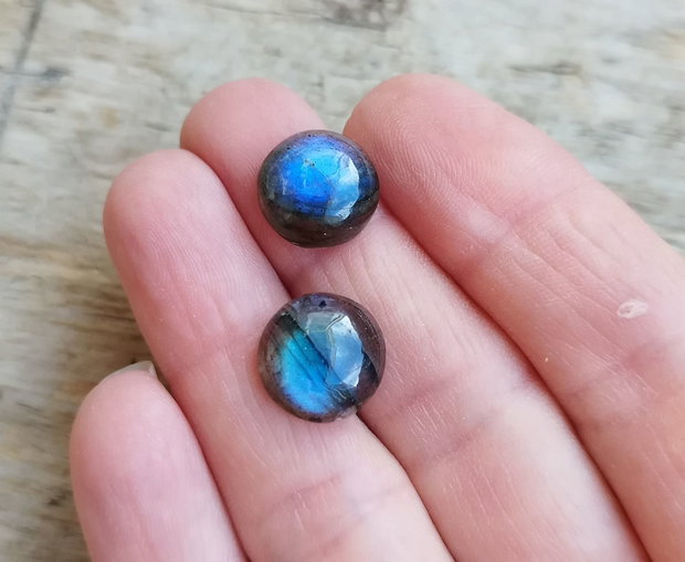 Cabochon labradorit, 12-13 mm (2 buc)