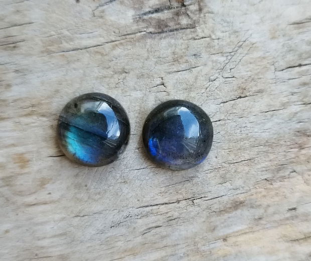 Cabochon labradorit, 12-13 mm (2 buc)