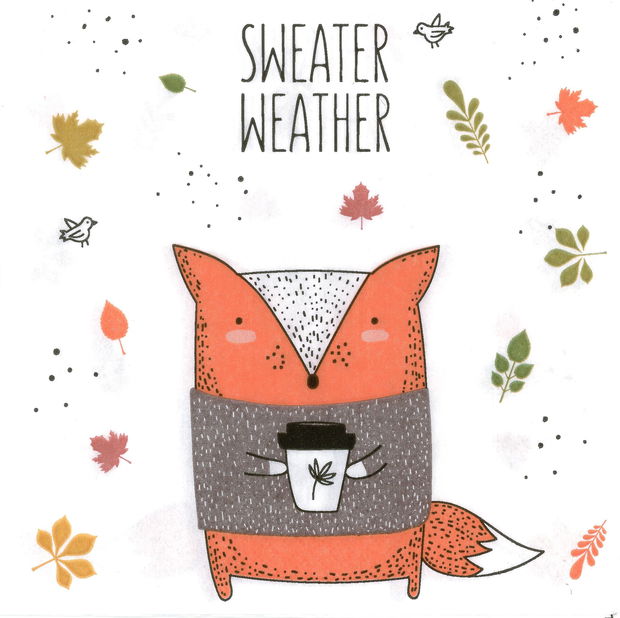 Servetel 'Sweather weather'- 30 x 30 cm- 0087