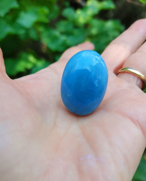 Inel Opal Owyhee blue si Argint 925 - IN1432 - Inel albastru reglabil, cadou romantic, cadou iubita, inel pietre semipretioase, inel cadou, bijuterii cadou, cadou sotie, cristaloterapie, cristale vindecatoare