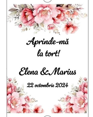 Eticheta artificii tort/ Artificii tort cu eticheta personalizata