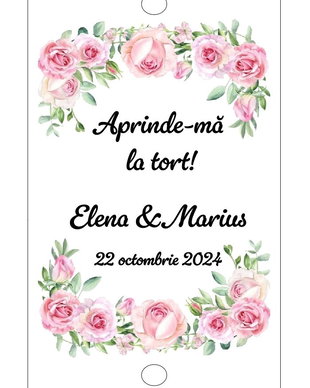 Eticheta artificii tort/ Artificii tort cu eticheta personalizata