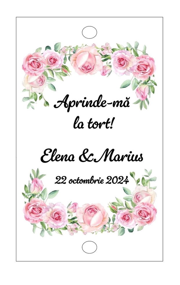 Eticheta artificii tort/ Artificii tort cu eticheta personalizata