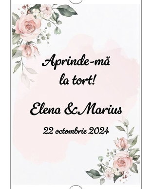 Eticheta artificii tort/ Artificii tort cu eticheta personalizata