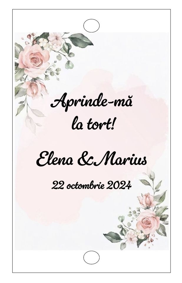 Eticheta artificii tort/ Artificii tort cu eticheta personalizata