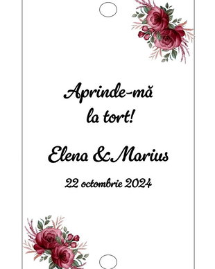 Eticheta artificii tort/ Artificii tort cu eticheta personalizata