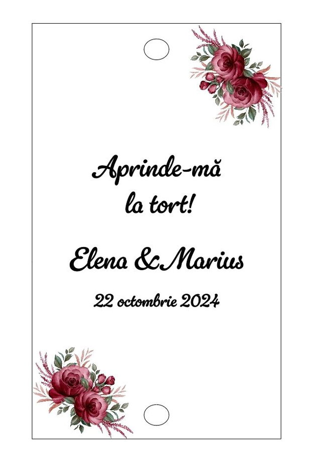 Eticheta artificii tort/ Artificii tort cu eticheta personalizata