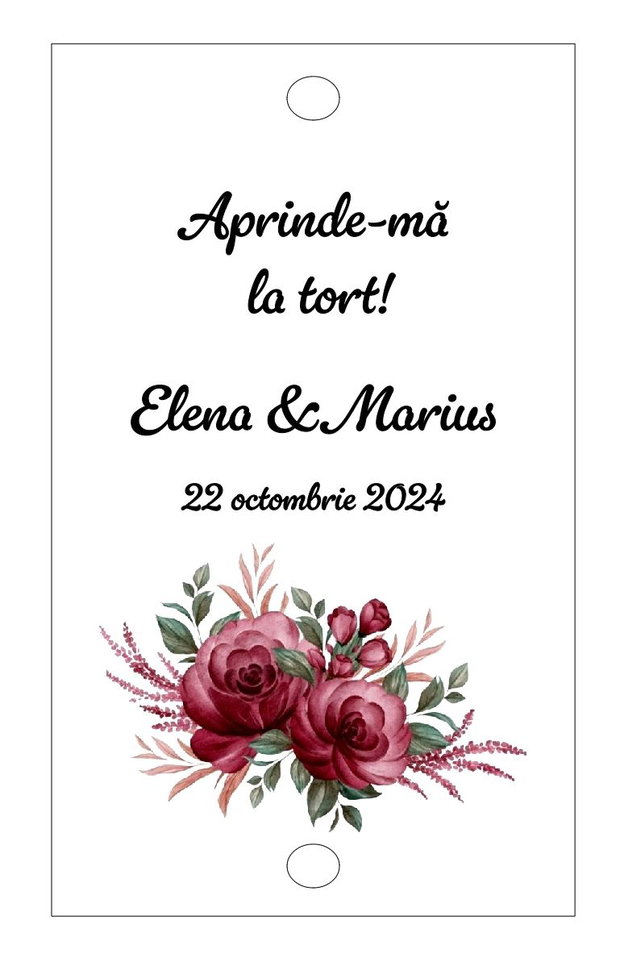 Eticheta artificii tort/ Artificii tort cu eticheta personalizata