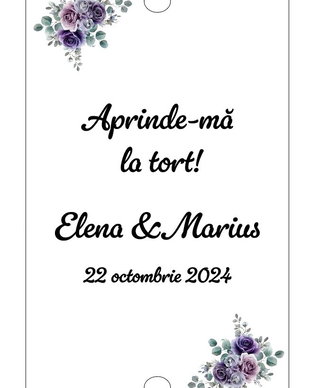Eticheta artificii tort/ Artificii tort cu eticheta personalizata