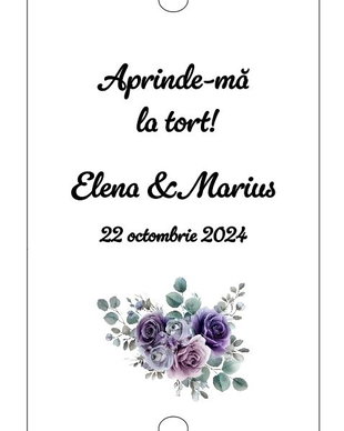 Eticheta artificii tort/ Artificii tort cu eticheta personalizata