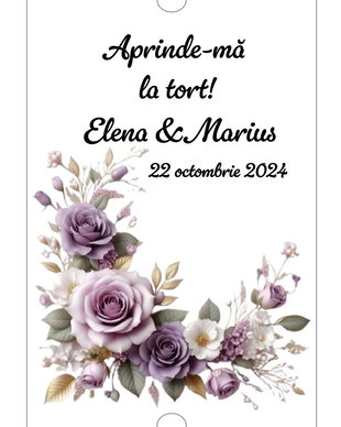 Eticheta artificii tort/ Artificii tort cu eticheta personalizata