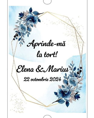Eticheta artificii tort/ Artificii tort cu eticheta personalizata