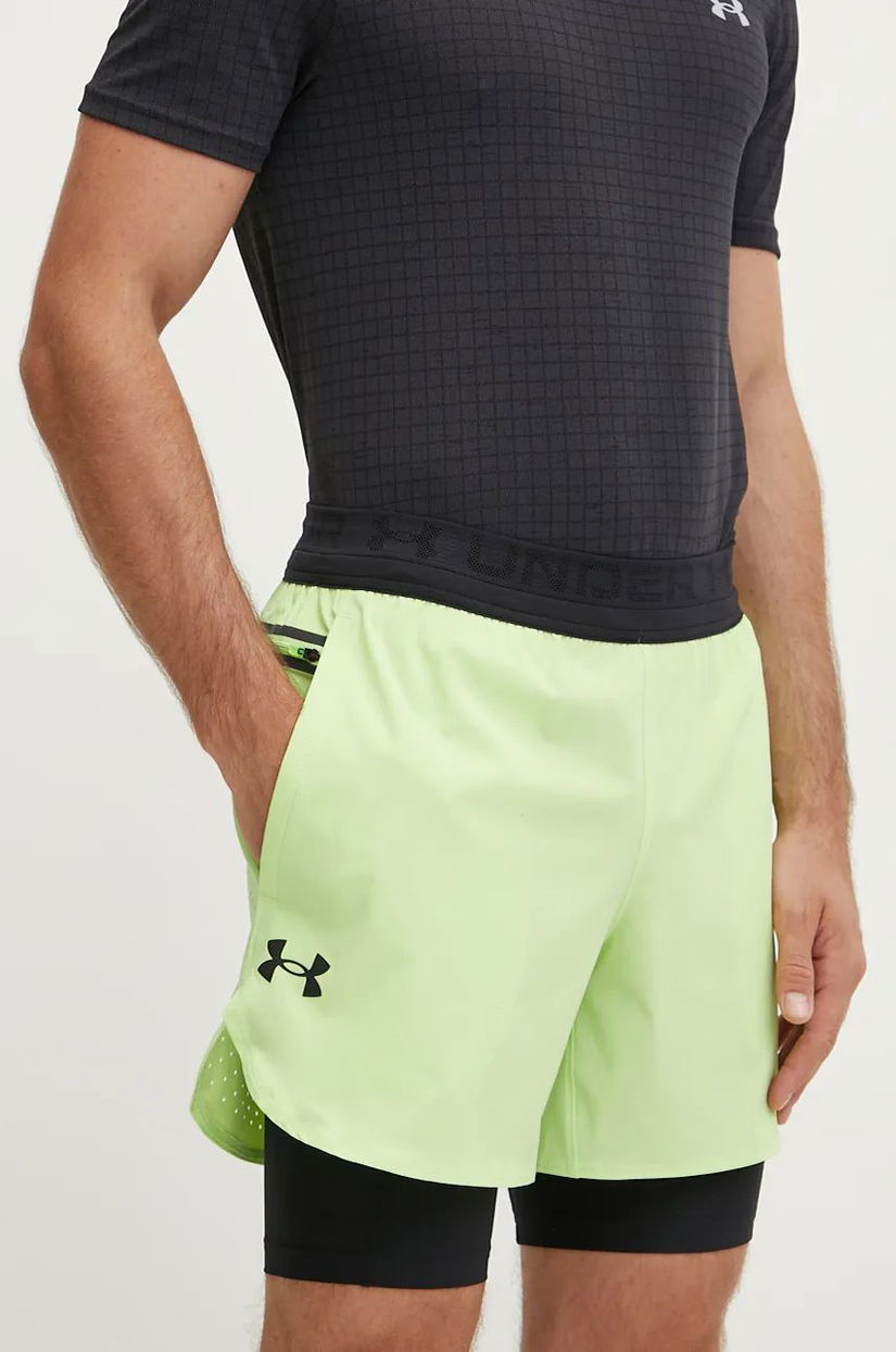 Under Armour pantaloni scurți de antrenament Vanish Elite culoarea verde, 1378604