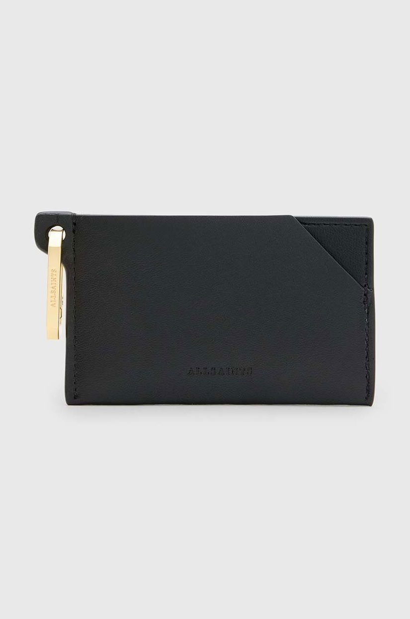 AllSaints carcasa din piele HEX CARDHOLDER culoarea negru, W228XB