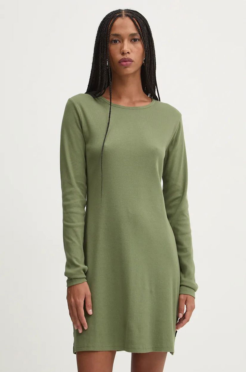 Vans rochie culoarea verde, mini, evazati, VN000NDGAMB1