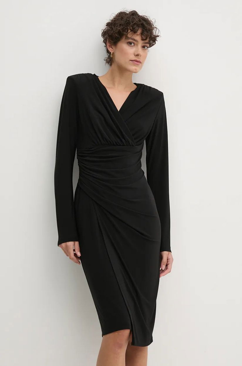 Joseph Ribkoff rochie culoarea negru, mini, mulata, 244024