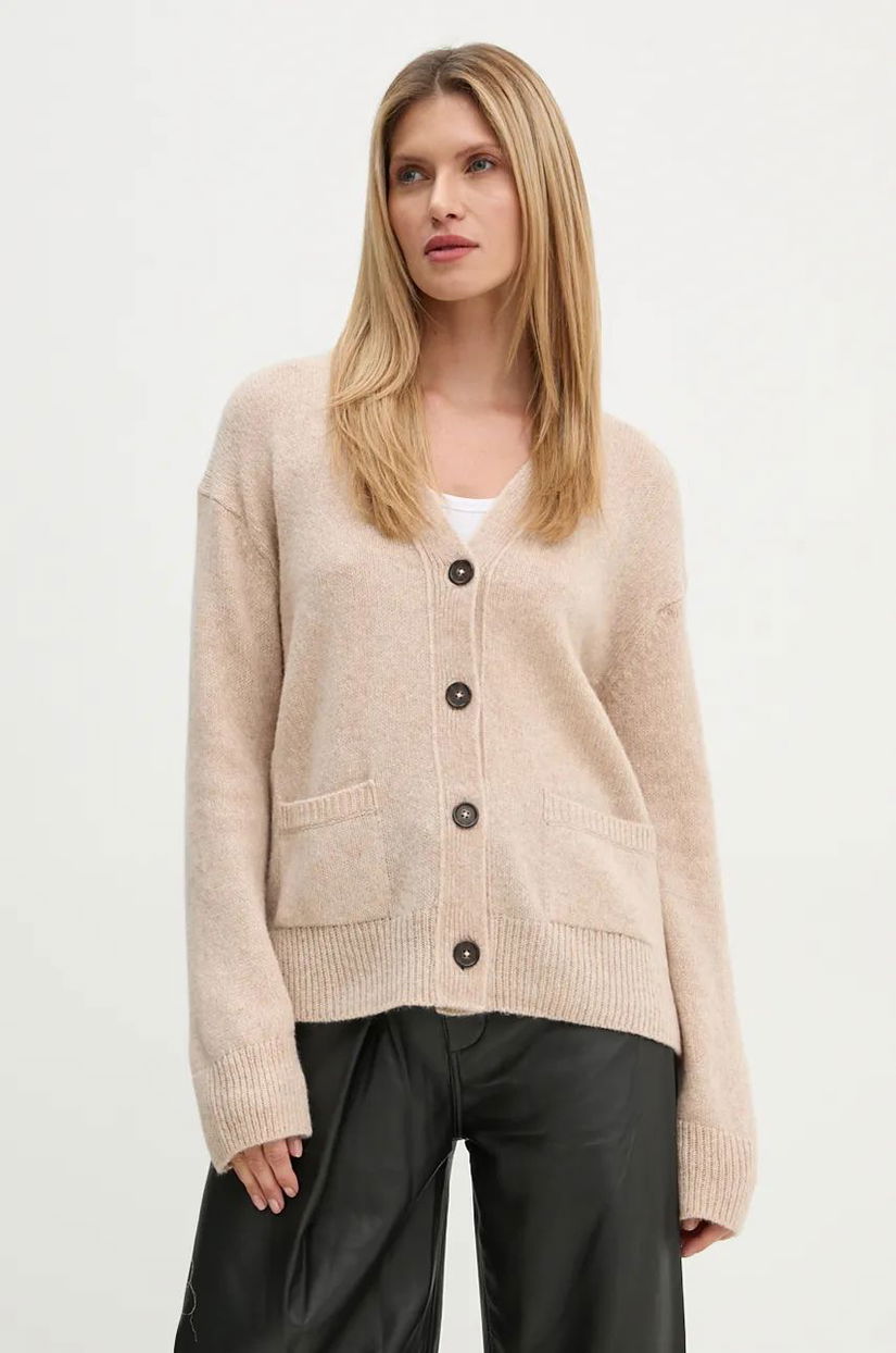 Marc O'Polo cardigan din lana culoarea bej, 408612161277