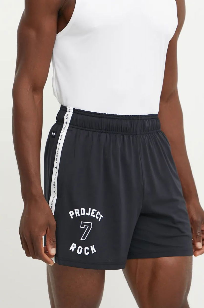 Under Armour pantaloni scurți de antrenament Project Rock culoarea negru, 1386889