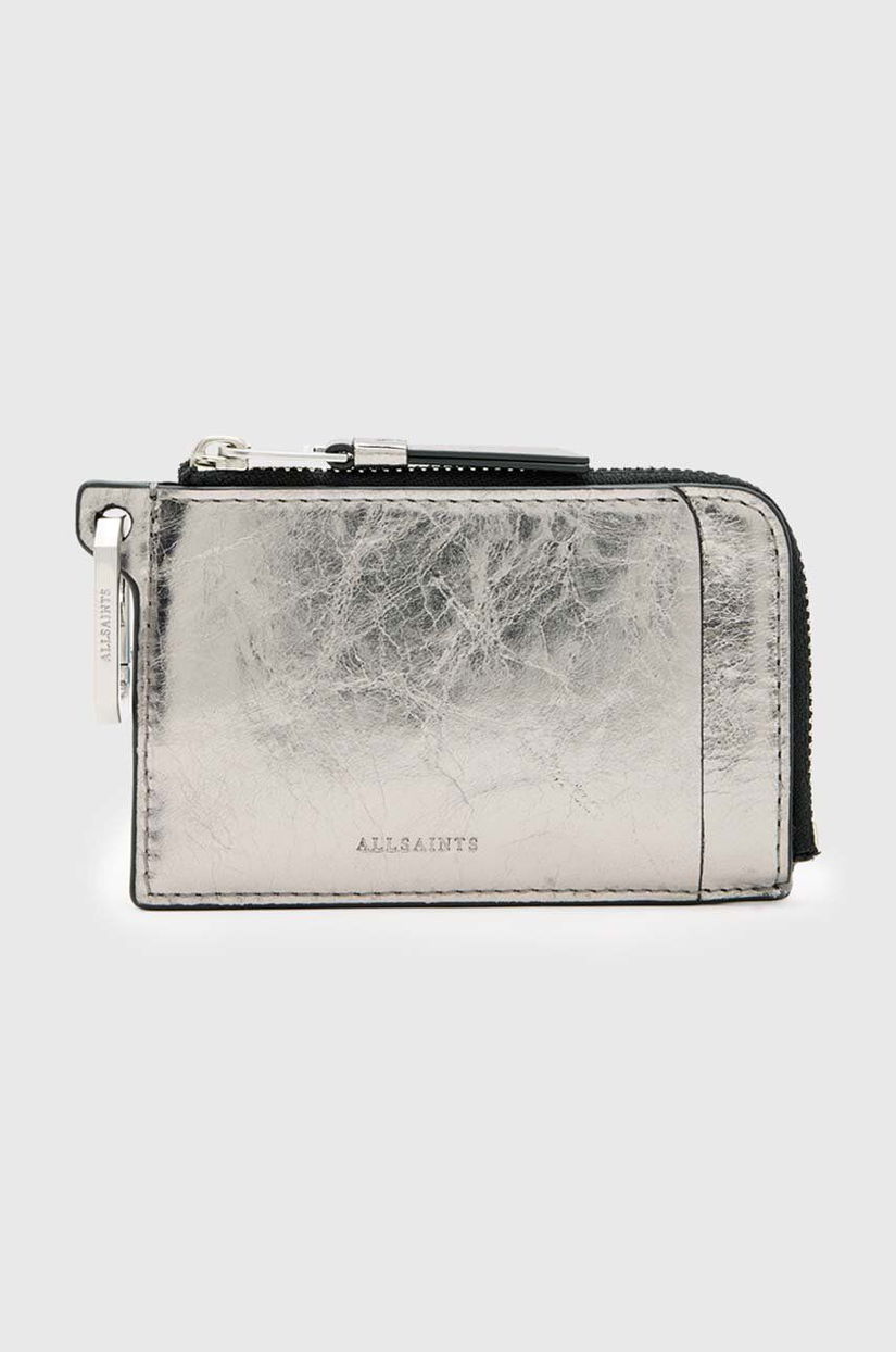 AllSaints portofel de piele REMY WALLET femei, culoarea gri, W017XZ