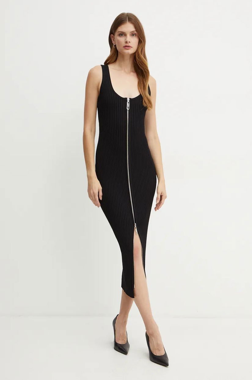 MICHAEL Michael Kors rochie culoarea negru, maxi, mulata, MF482TW33D