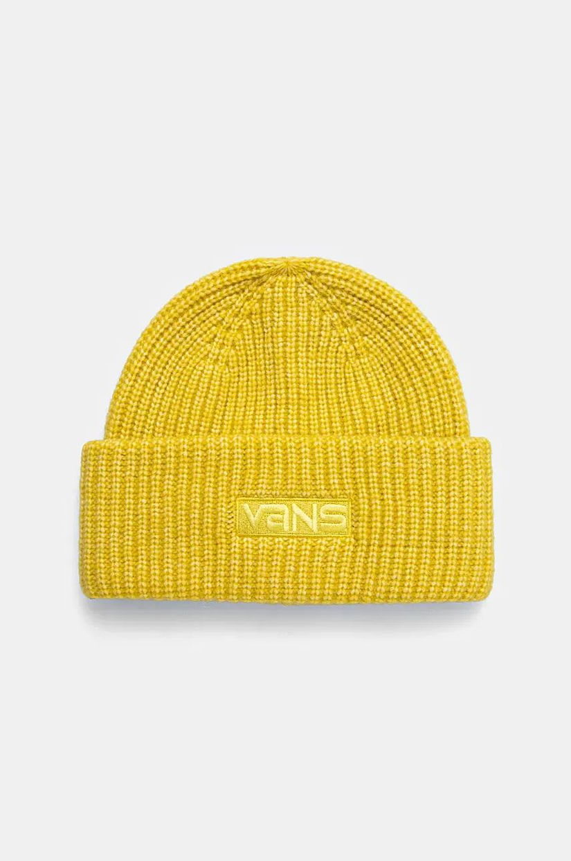 Vans caciula din amestec de lana culoarea verde, din tricot gros, VN000HSPCIC1