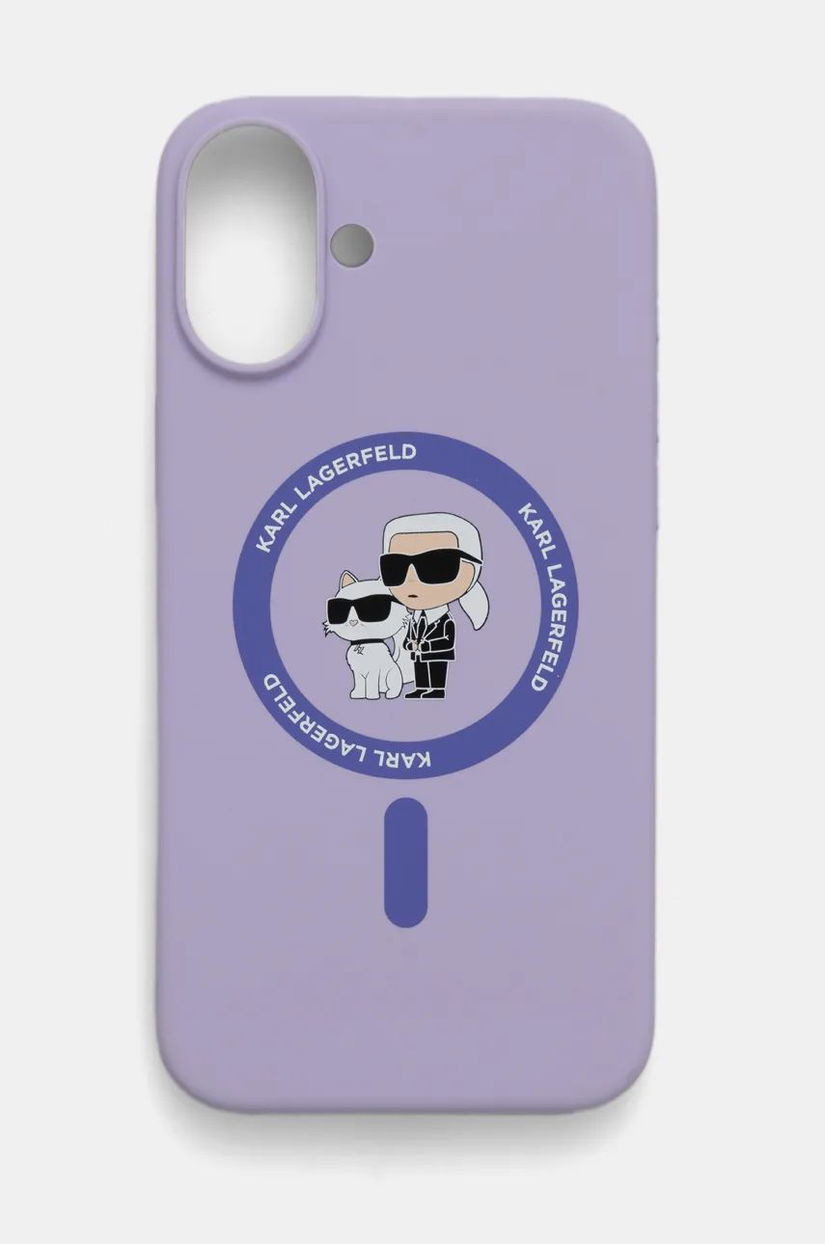 Karl Lagerfeld etui pentru telefon iPhone 16 Plus 6.7 culoarea violet, KLHMP16MSCMKCRHU