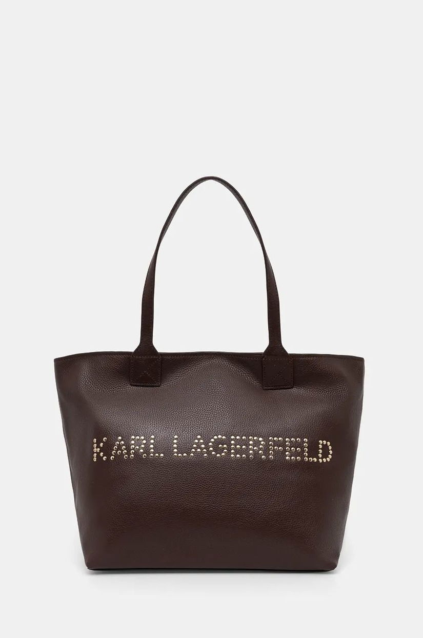 Karl Lagerfeld poseta de piele culoarea maro, 245W3087