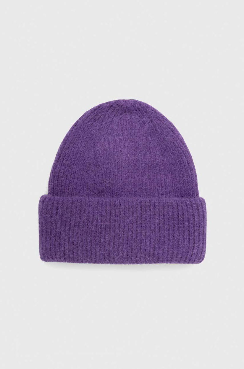 Answear Lab caciula de lana culoarea violet, de lana, din tricot gros