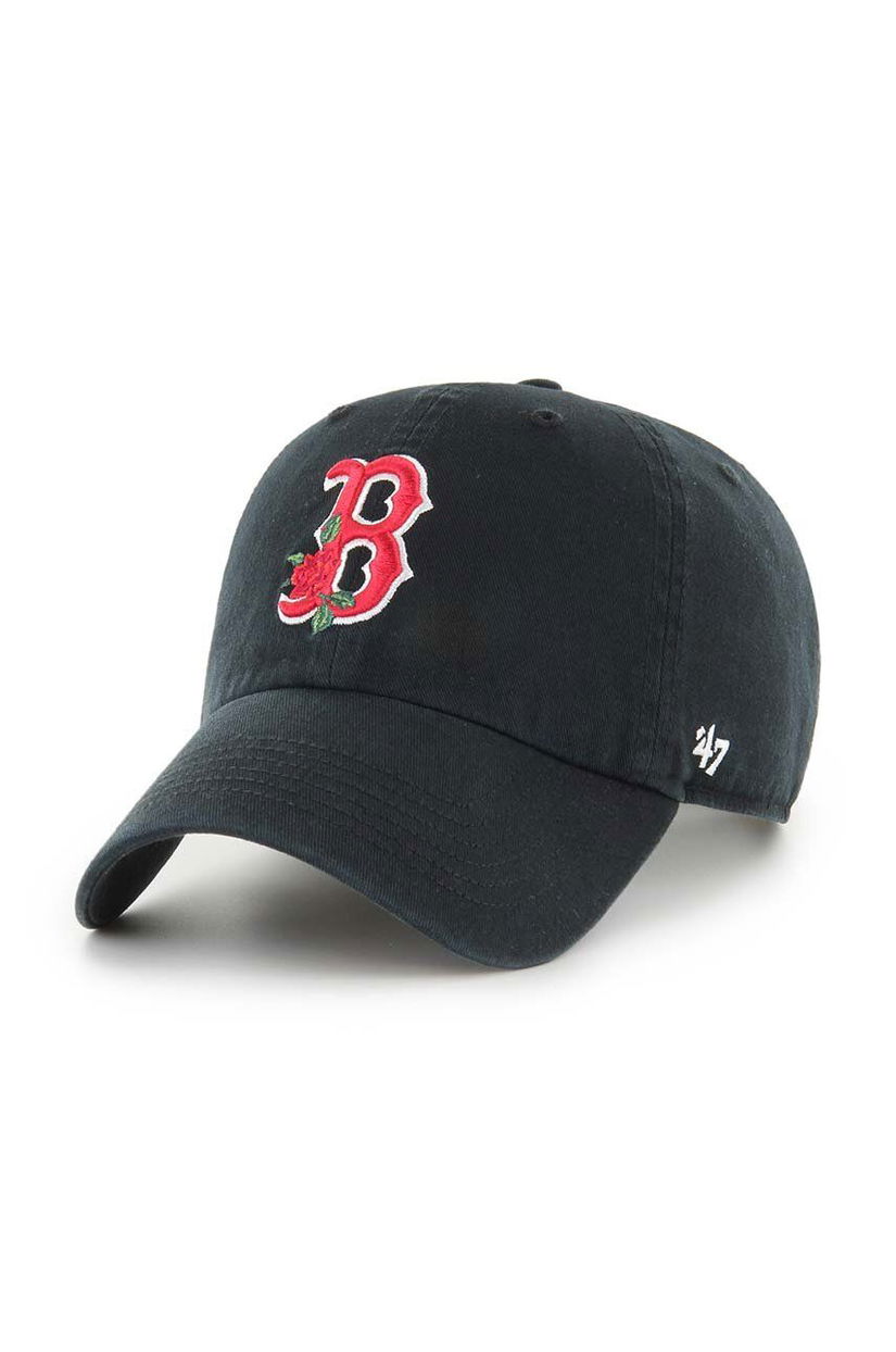 47 brand șapcă de baseball din bumbac MLB Boston Red Sox culoarea negru, cu imprimeu, B-THRNC02GWS-BK