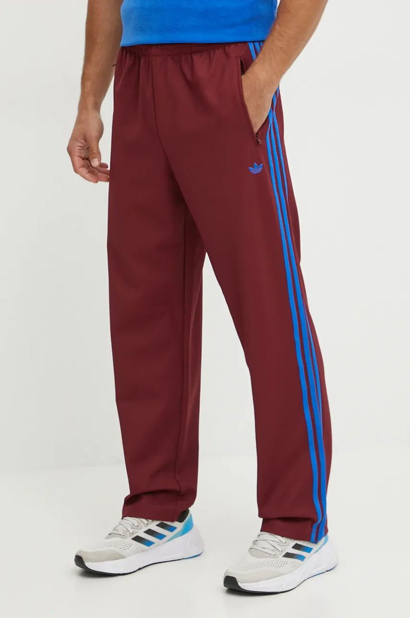 adidas Originals pantaloni de trening Trackpant culoarea bordo, cu imprimeu, JN5977