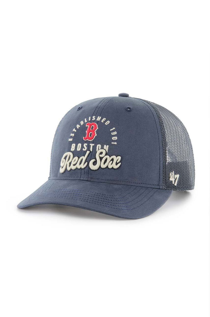 47 brand sapca MLB Boston Red Sox culoarea negru, cu imprimeu, B-PITST02BXP-VNB