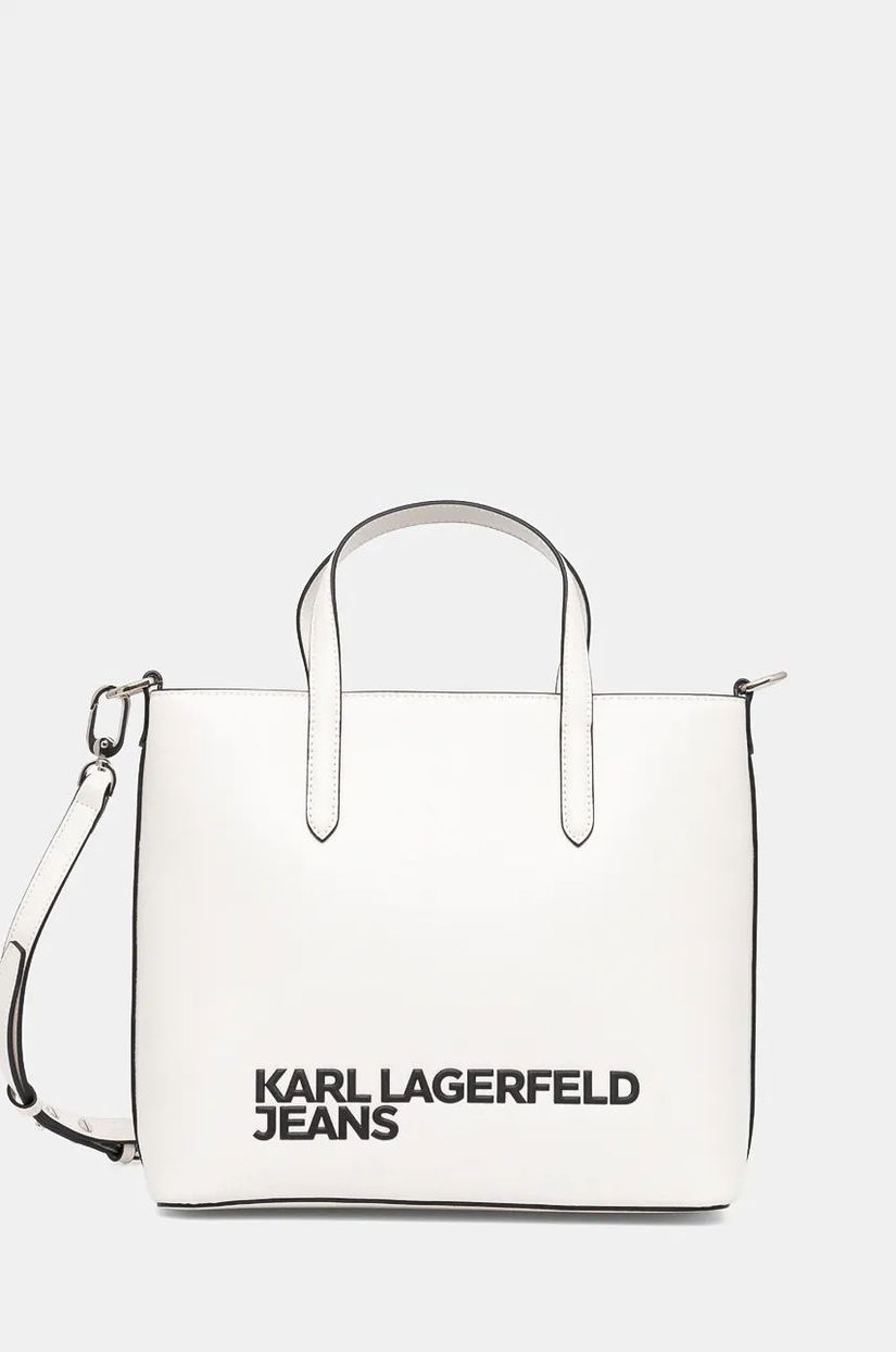 Karl Lagerfeld Jeans poseta culoarea alb, 246J3064