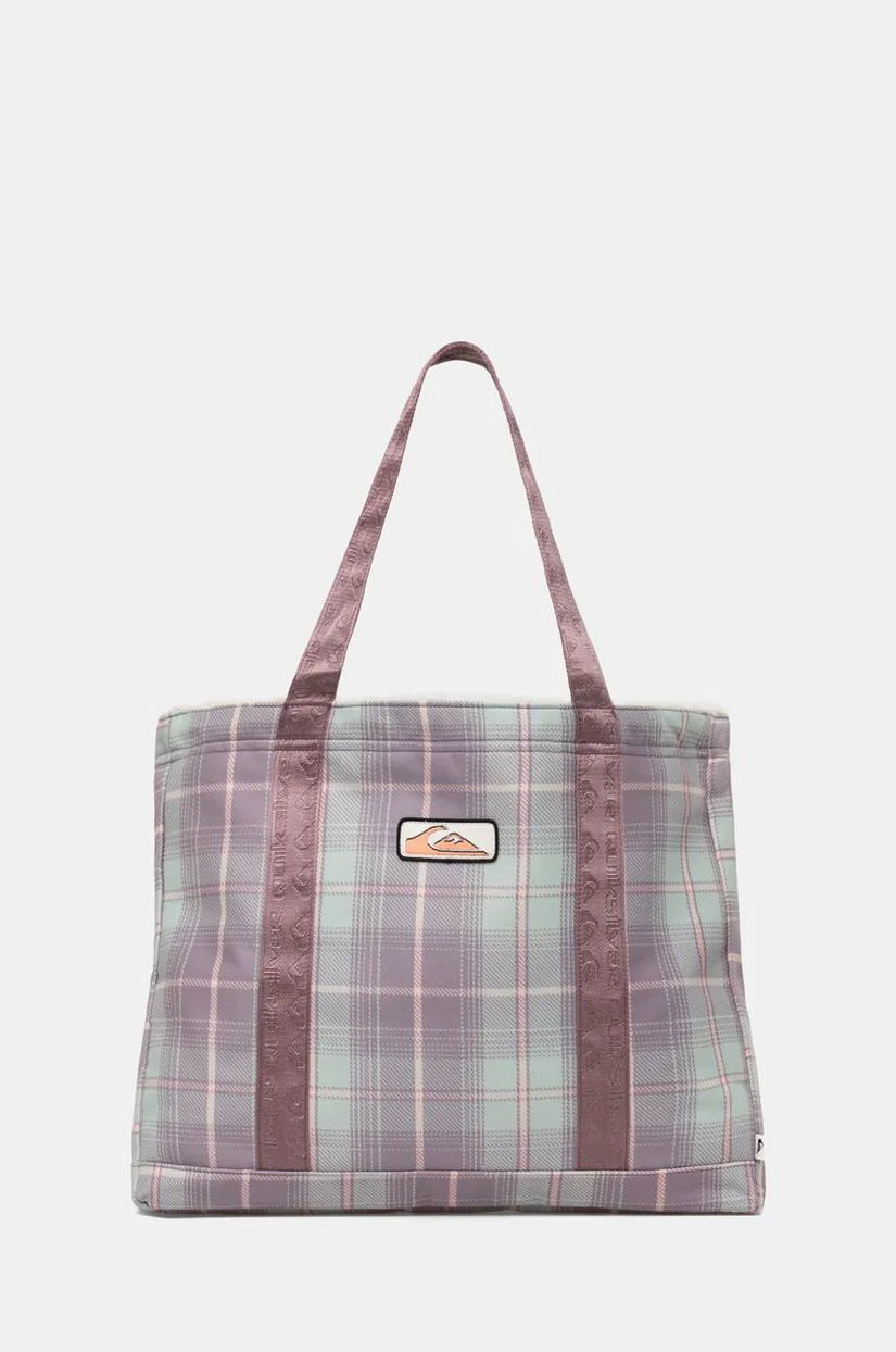 Quiksilver poseta Plaid Winter Bag culoarea roz, EQYBT03036