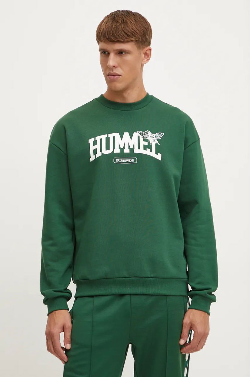 Hummel bluza barbati, culoarea verde, cu imprimeu, 226134