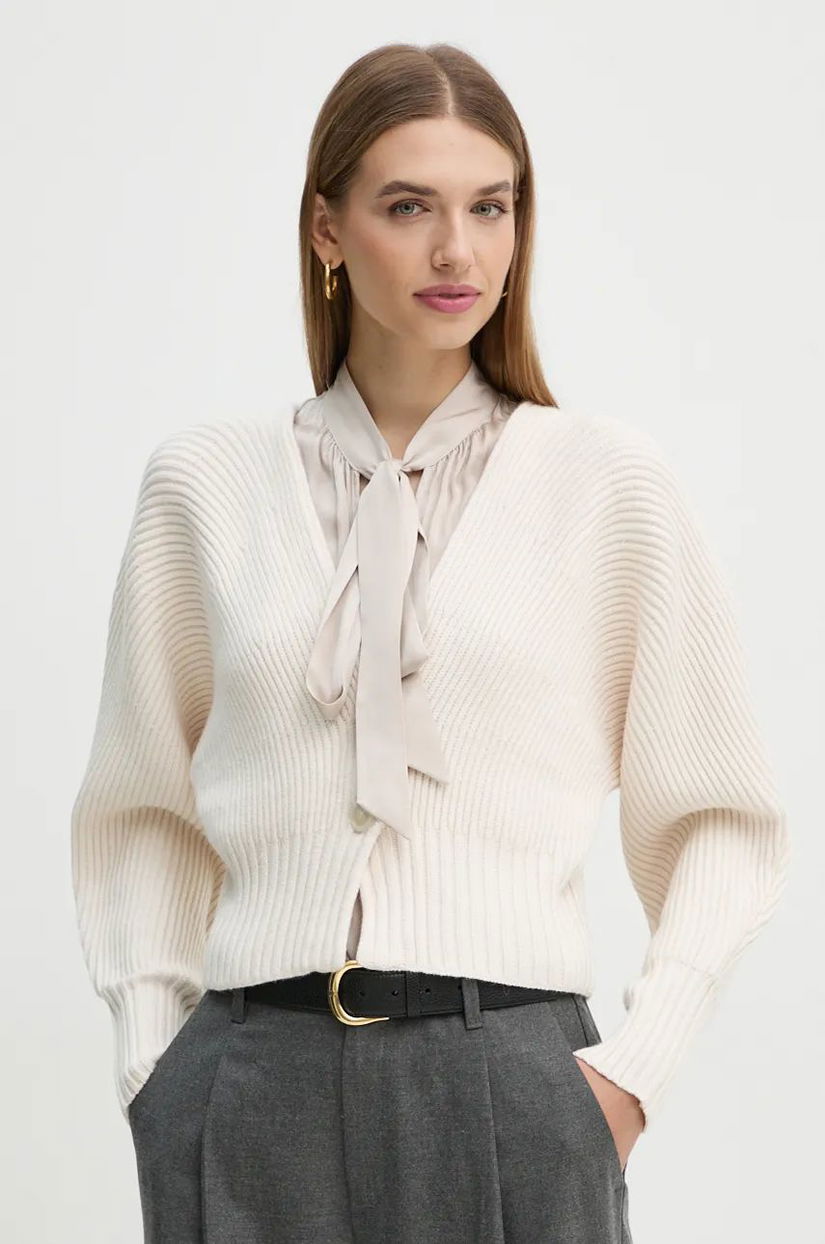 OUI cardigan femei, culoarea alb, 86691