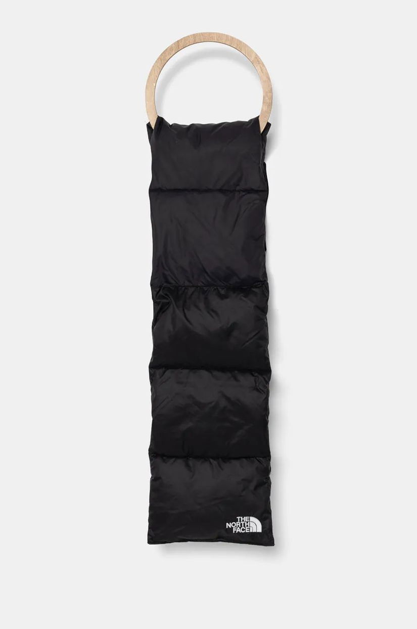 The North Face eșarfă din puf Nuptse Scarf culoarea negru, neted, NF0A8A39KX71