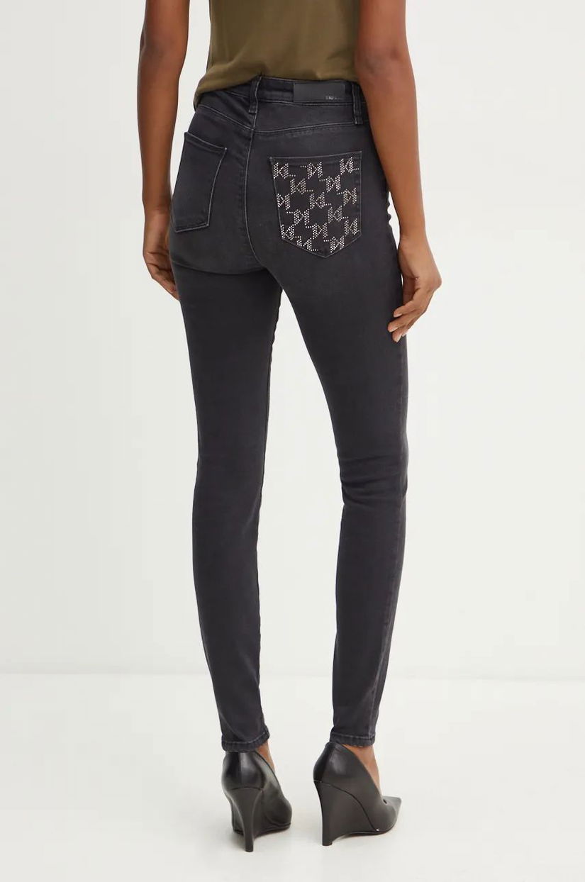 Karl Lagerfeld jeansi femei, culoarea negru, 246W1107