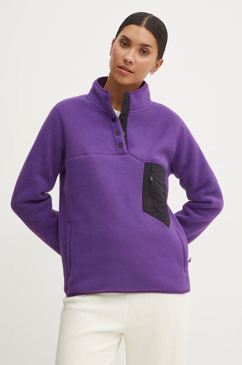 Burton bluza femei, culoarea violet, neted, 238601