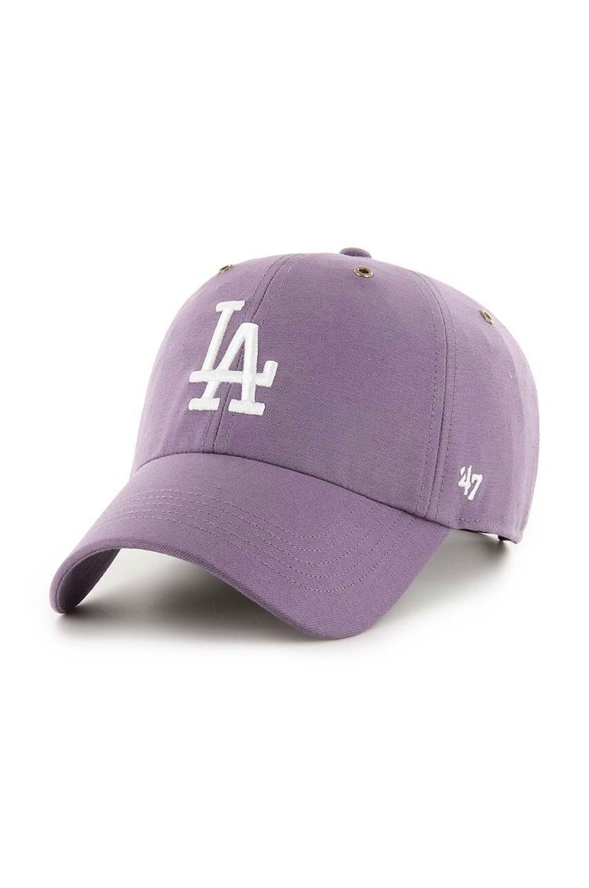 47 brand șapcă de baseball din bumbac MLB Los Angeles Dodgers culoarea violet, cu imprimeu, B-PTLSD12GWS-II