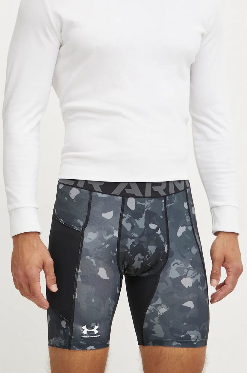 Under Armour pantaloni scurți de antrenament HeatGear Printed culoarea negru, 1386939