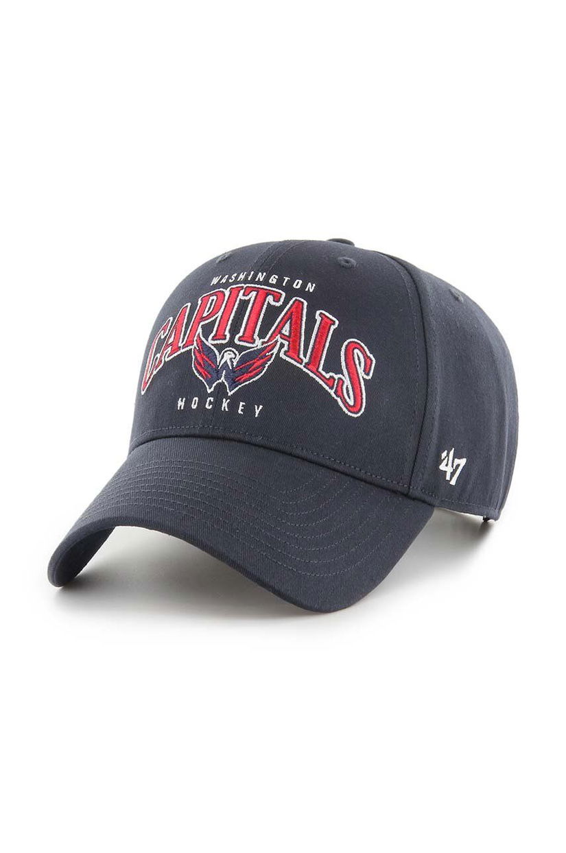 47 brand sapca NHL Washington Capitals culoarea albastru marin, cu imprimeu, H-BRDFL20CTP-NY