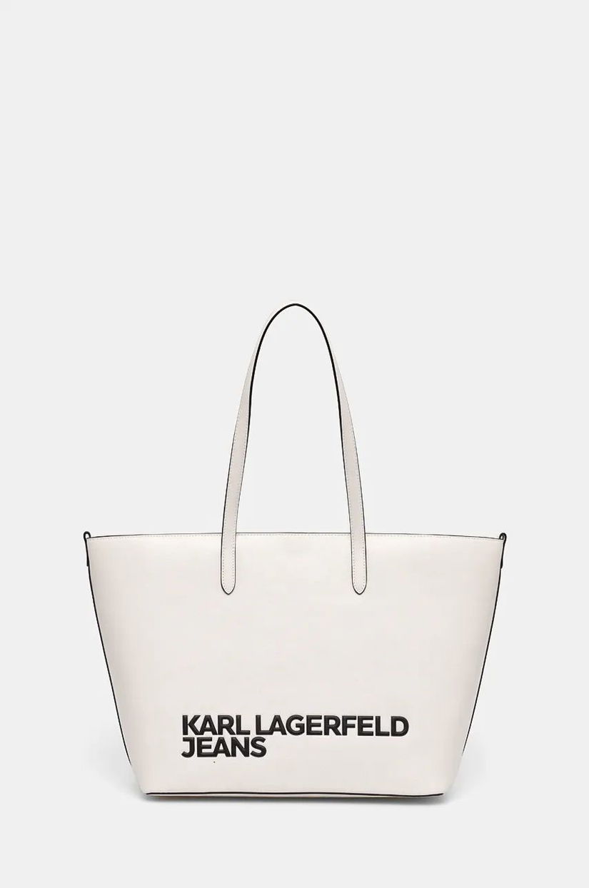 Karl Lagerfeld Jeans poseta culoarea alb, 246J3057