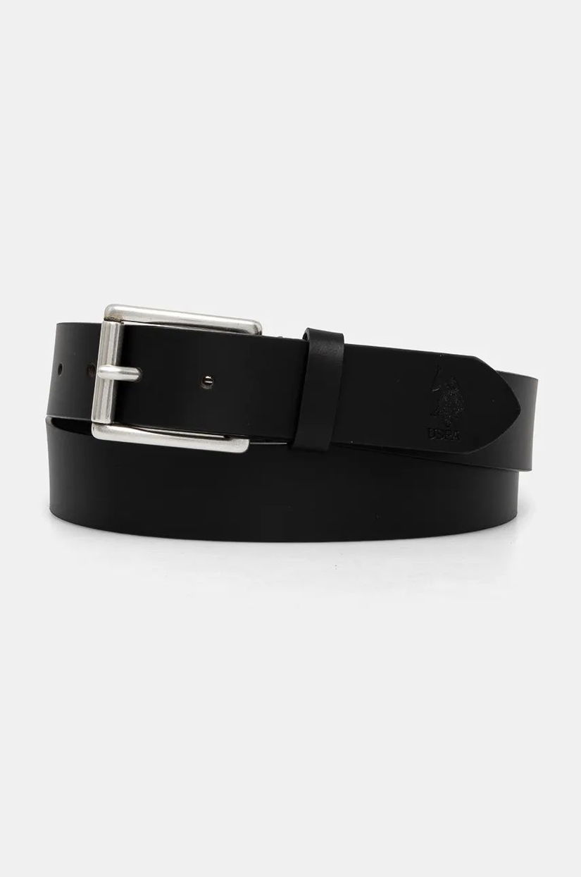 U.S. Polo Assn. curea de piele Hitchcock barbati, culoarea negru, AIUH32315MHA