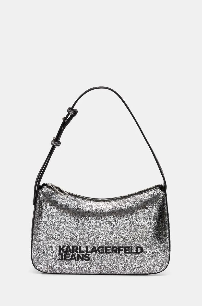 Karl Lagerfeld Jeans poseta culoarea argintiu, 246J3054