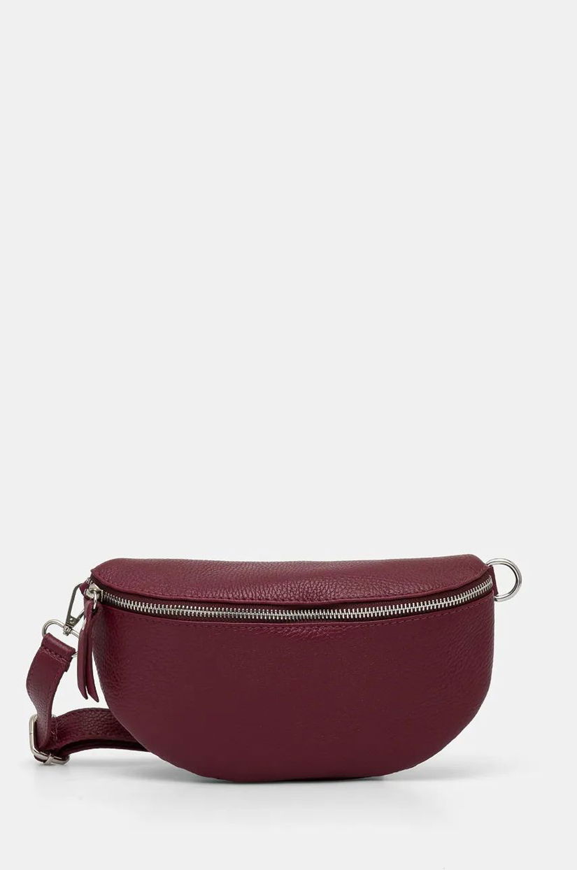 Answear Lab borseta de piele culoarea bordo